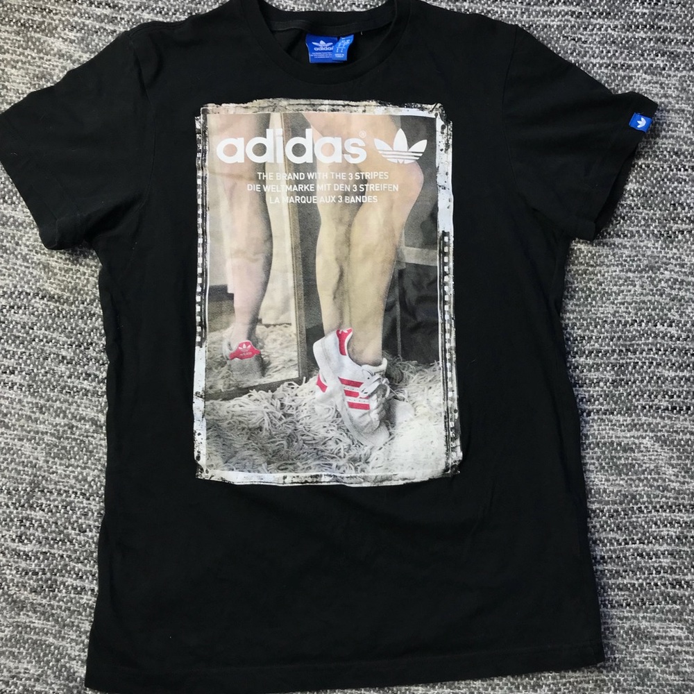 Adidas Black Graphic Sneaker Tee